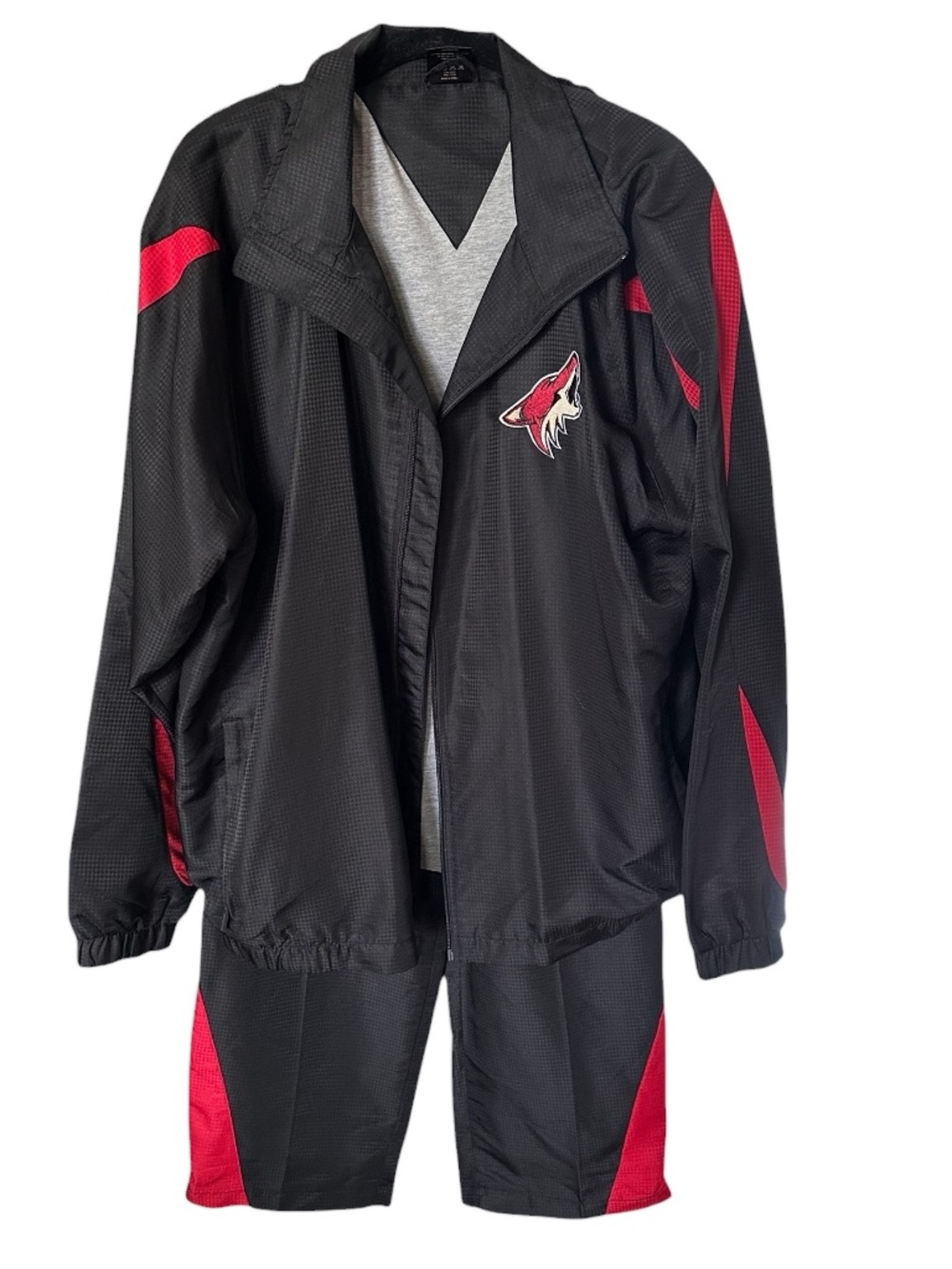 Phoenix Coyotes Track Suit Set Men’s Large Black Red Jacket Pants 2PC